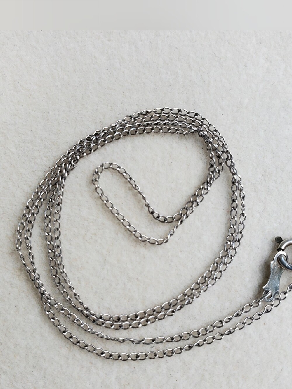 Sterling Silver Curb Chain Necklace - 0.88 g